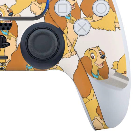 Disney Lady & The Tramp Lady Pattern PS5 Controller Skin